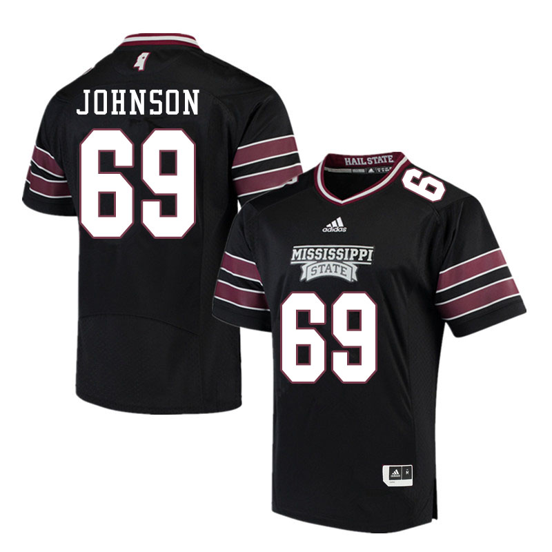 Men #69 Kwatrivous Johnson Mississippi State Bulldogs College Football Jerseys Sale-Black